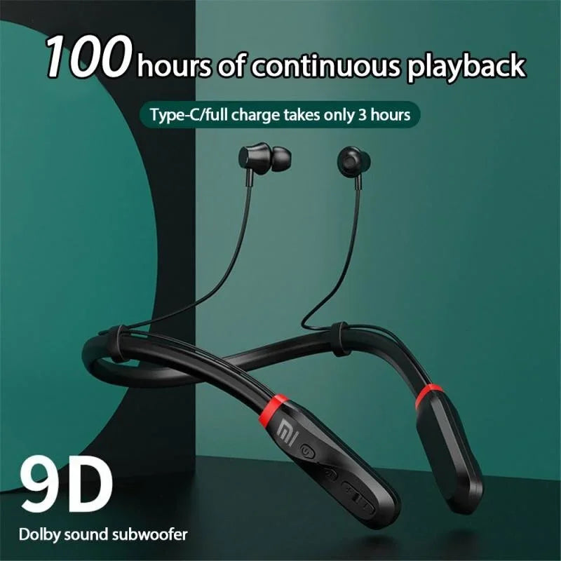 Xiaomi I35 Earphones Bluetooth 5.1 Headphones Sport Earbuds Built-in Mic Neckband Headphone Stereo Earbuds Headset For Running