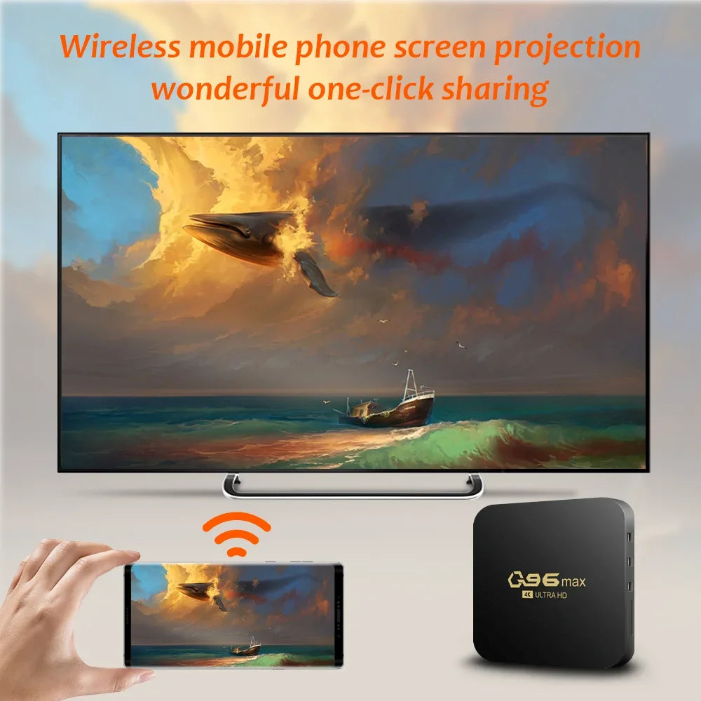 HONGTOP WIFI 4K Q96 MAX Smart TV Box 2.4/5G Set-top Box Android 10.0 Media Player Android Quad Core Smart TV Box Media Player