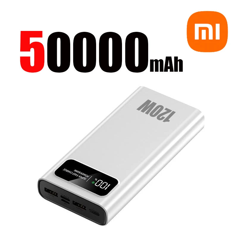 Xiaomi 200000mAh 120W Power Bank Super Fast Charging Battery High Capacity Digital Display Power Bank For Iphone Samsung Huawei