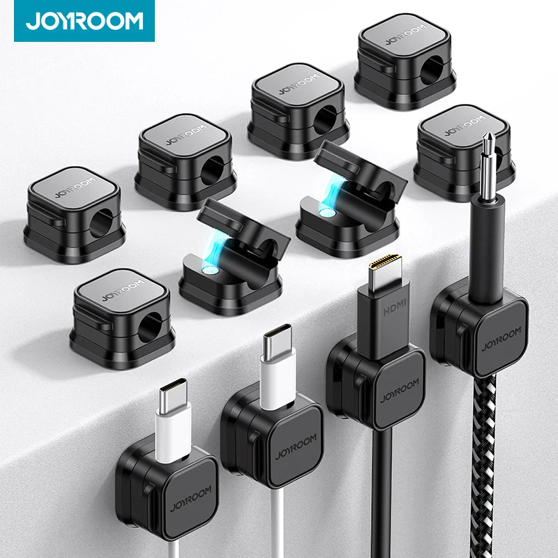 Joyroom 12/6/3 Pcs Magnetic Cable Clip Cable Holder Adhesive Wire Keeper Cord Cable Organizer for Home Office Desk Management