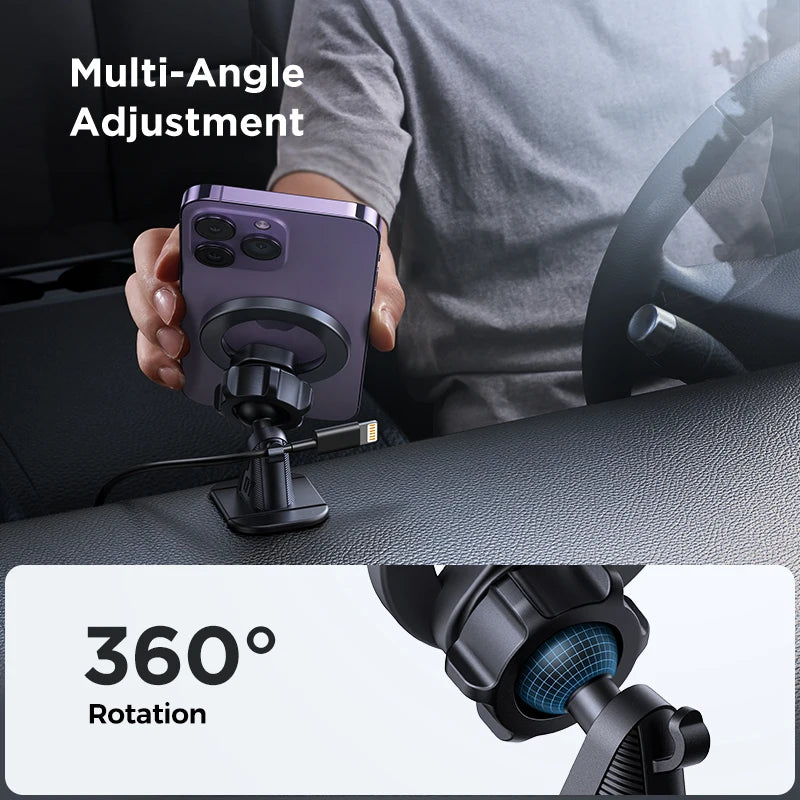 Joyroom Magnetic Car Phone Mount 20 Strongest Magnets Universal Car Phone Holder Dash All-Metal Phone Mount Not Drop 3M Adhesive