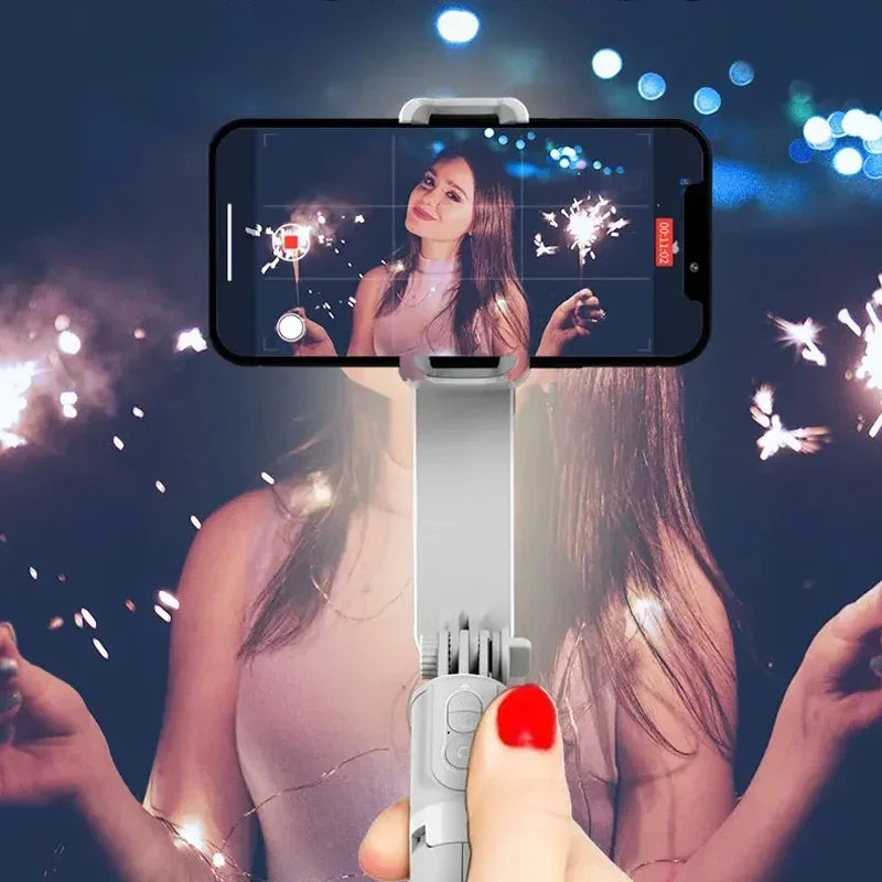 Handheld Selfie Stick Gimbal Stabilizer Holder Adjustable Fill Light Selfie Stand Bluetooth Phone For IPhone Samsung Xiaomi Pro
