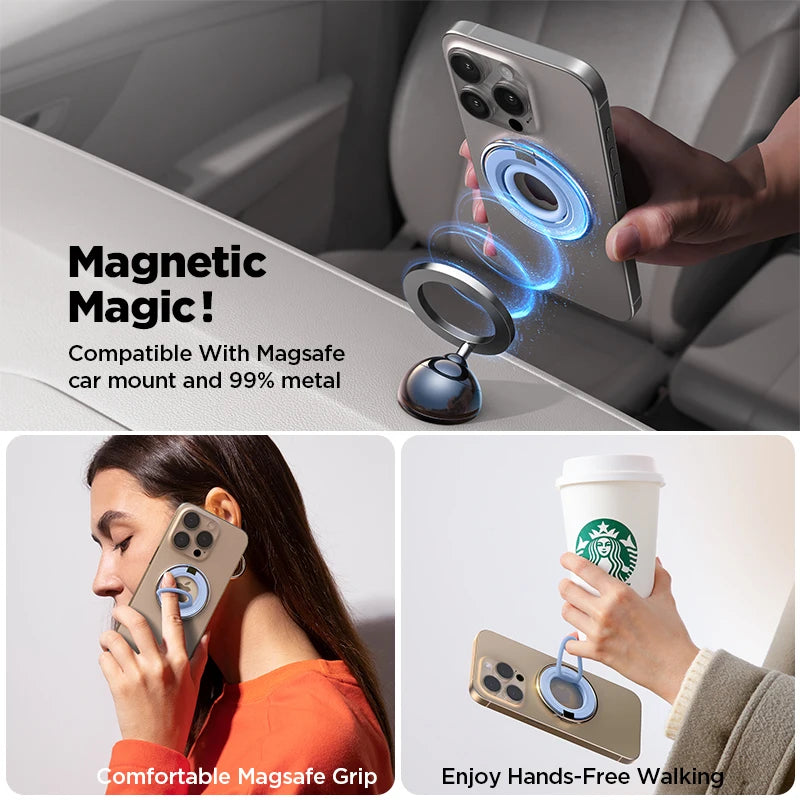 Joyroom Colorful Ring Phone Holder Magnetic Kickstand Silicone Ring Magnetic Phone Grip Holder Stand For iPhone 16 15 14 13 12