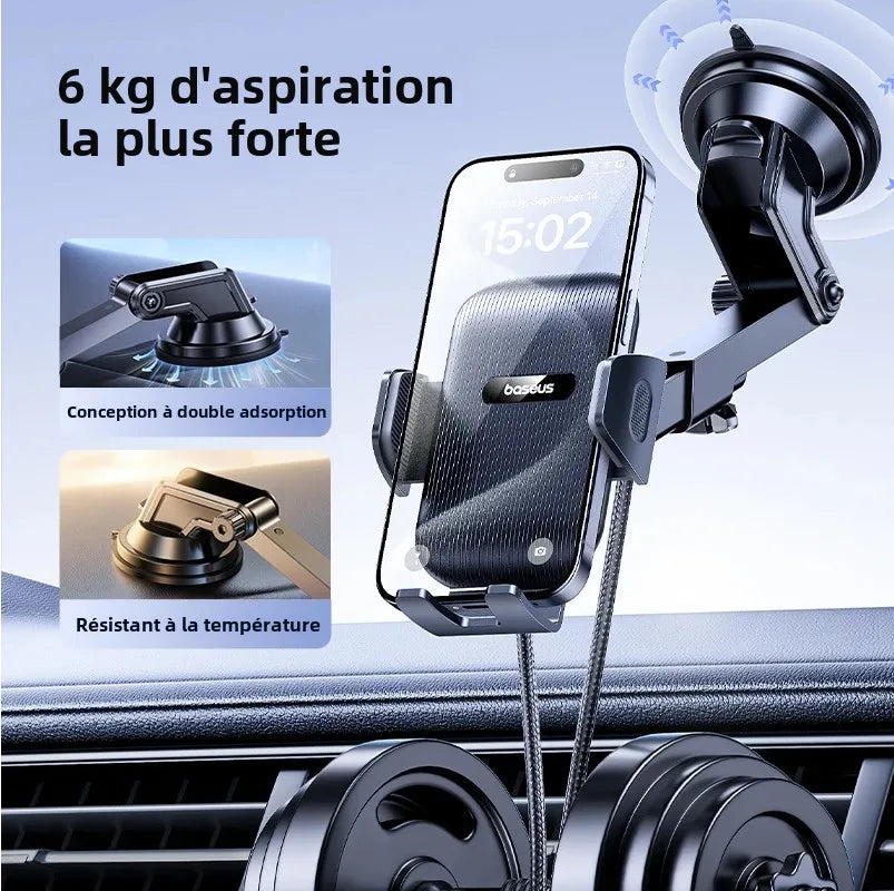 Baseus Car Phone Holder Sucker for Dashboard Windshield Mobile Car Cell Phone Holder Clamp For iPhone Pro Xiaomi Huawei Samsung