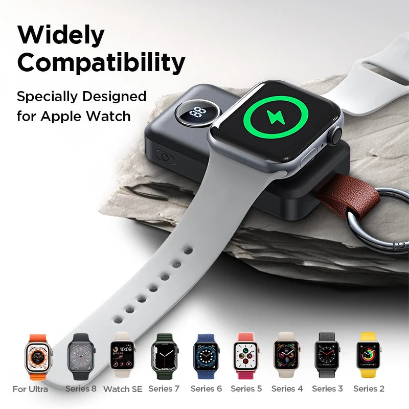 Joyroom Portable Wireless Charger for Apple Watch Series 8/Ultra/7/6/5/4/3/2/SE 2000mAh iWatch Charger Magnetic Power Bank