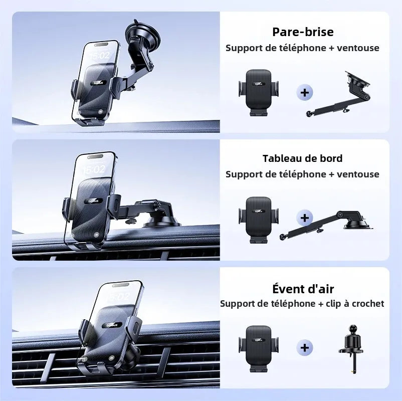 Baseus Car Phone Holder Sucker for Dashboard Windshield Mobile Car Cell Phone Holder Clamp For iPhone Pro Xiaomi Huawei Samsung