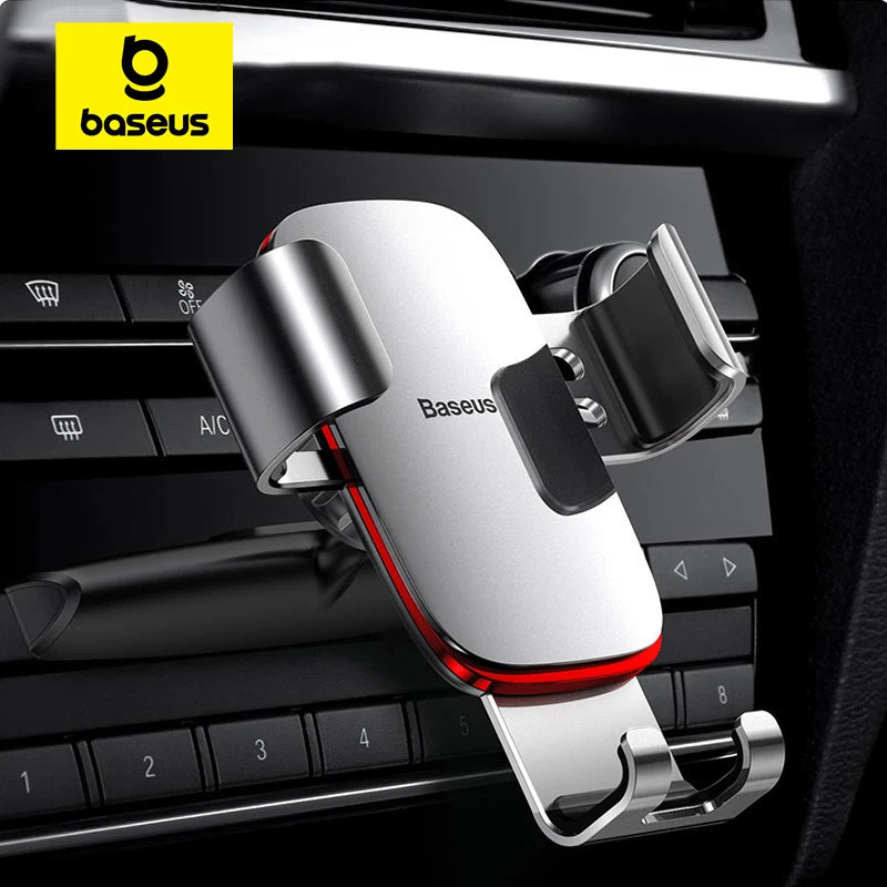 Baseus Car Phone Holder for Air Vent CD Slot Mount Holder Stand for iPhone Samsung Metal Car Cell Mobile Phone Holder Cradle