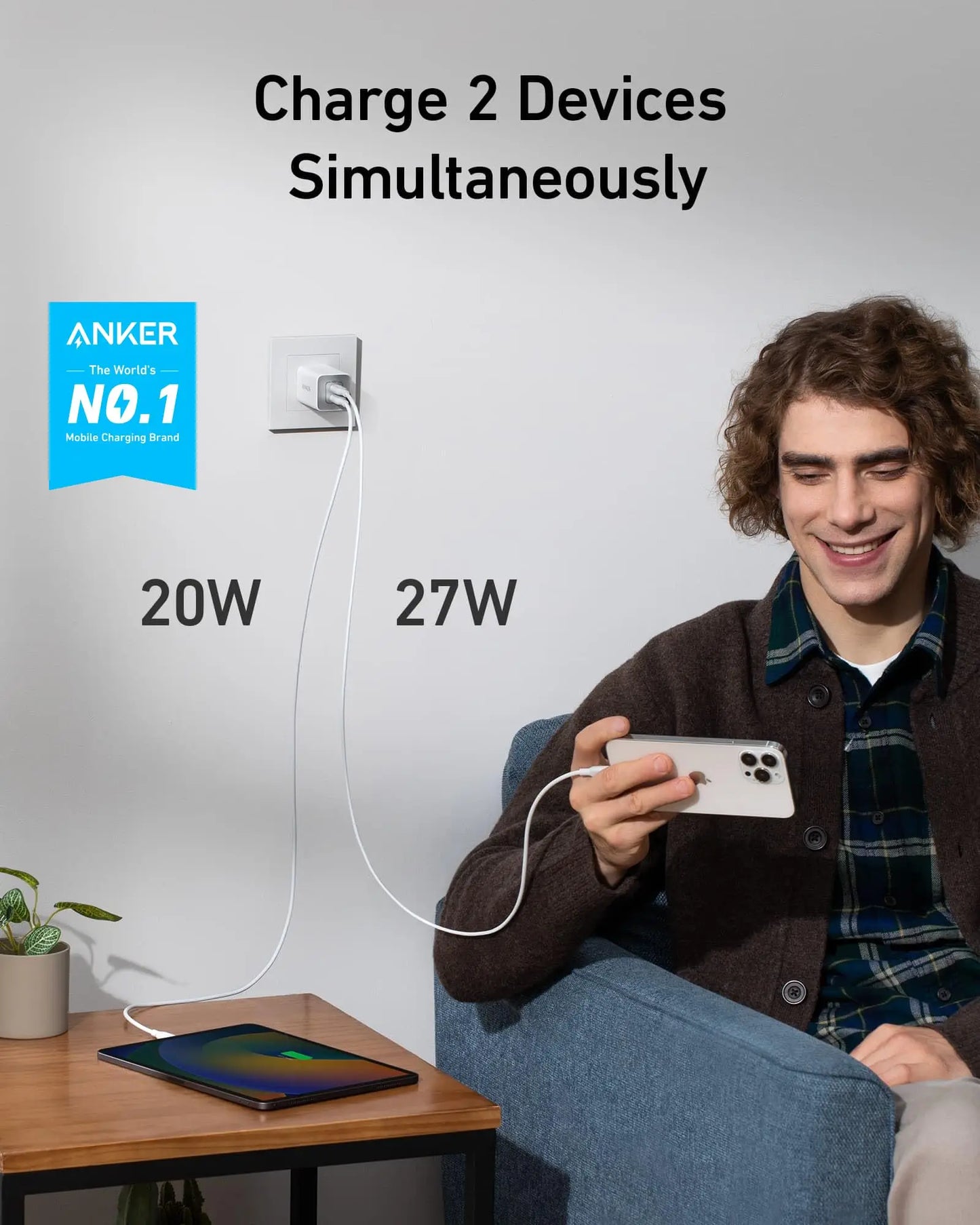 Anker USB C Charger 40W/47W 521 Charger (Nano Pro) PIQ 3.0 Durable Compact Fast Charger