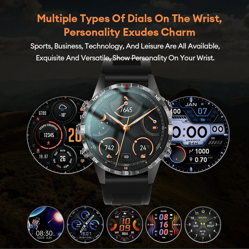 Aolon GT5pro Smart Watch Men 1.6 inch Full Screen HD Bluetooth Call 100+Sport Fitness Tracker Waterproof Smartwatch With compass