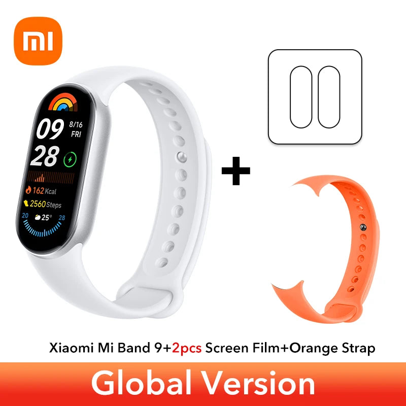 Fast Shipping Global Version Xiaomi Smart Band 9 1.62''AMOLED 150+ sports modes 21-day battery life* sleep SpO₂ monitoring* band