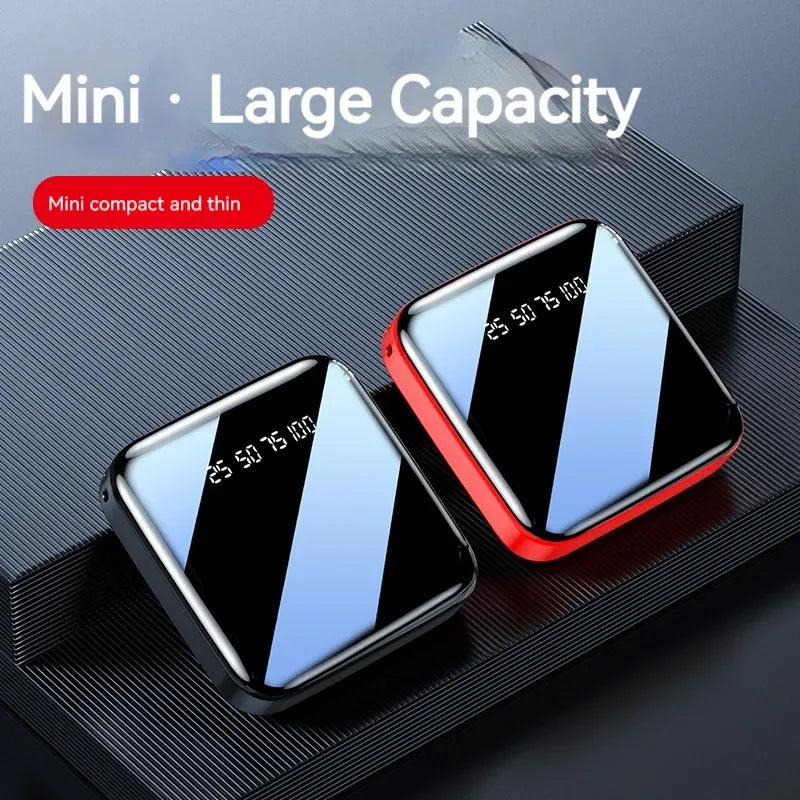 Lenovo 200000mAh Mini Power Bank Portable Charger Mirror Screen LED Digital Powerbank External Battery for iPhone Xiaomi Huawei