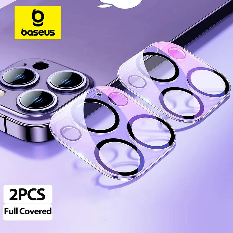 Baseus 2PCS Camera Lens Protector for iPhone 16 15 Pro Max 16 13 Plus Lens Tempered Glass For iPhone 12 Pro Max Protection Film