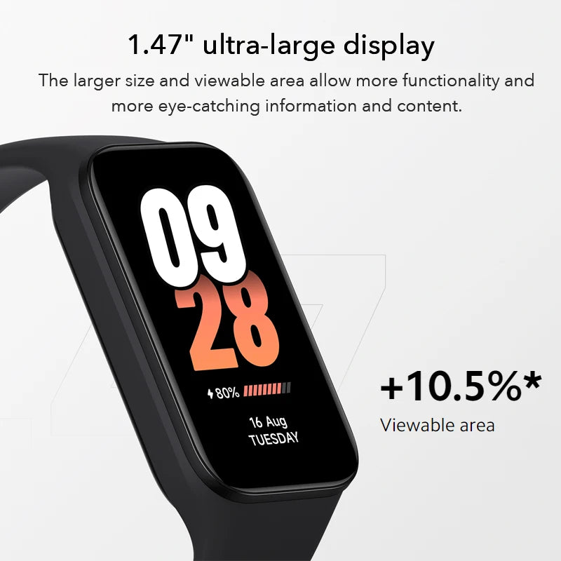 In stock Xiaomi Smart Band 8 active Global Version 1.47'' Advanced Sleep Fitness Tracking 50+Sport Modes 14Days Battery Bluetoot