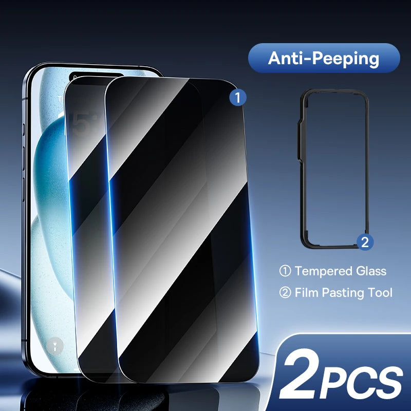 Baseus Tempered Glass for iPhone 16 Pro Max Plus Screen Protector for iPhone 15 14 13 12 11 Pro Max Clear Edge Anti-Peeping Film