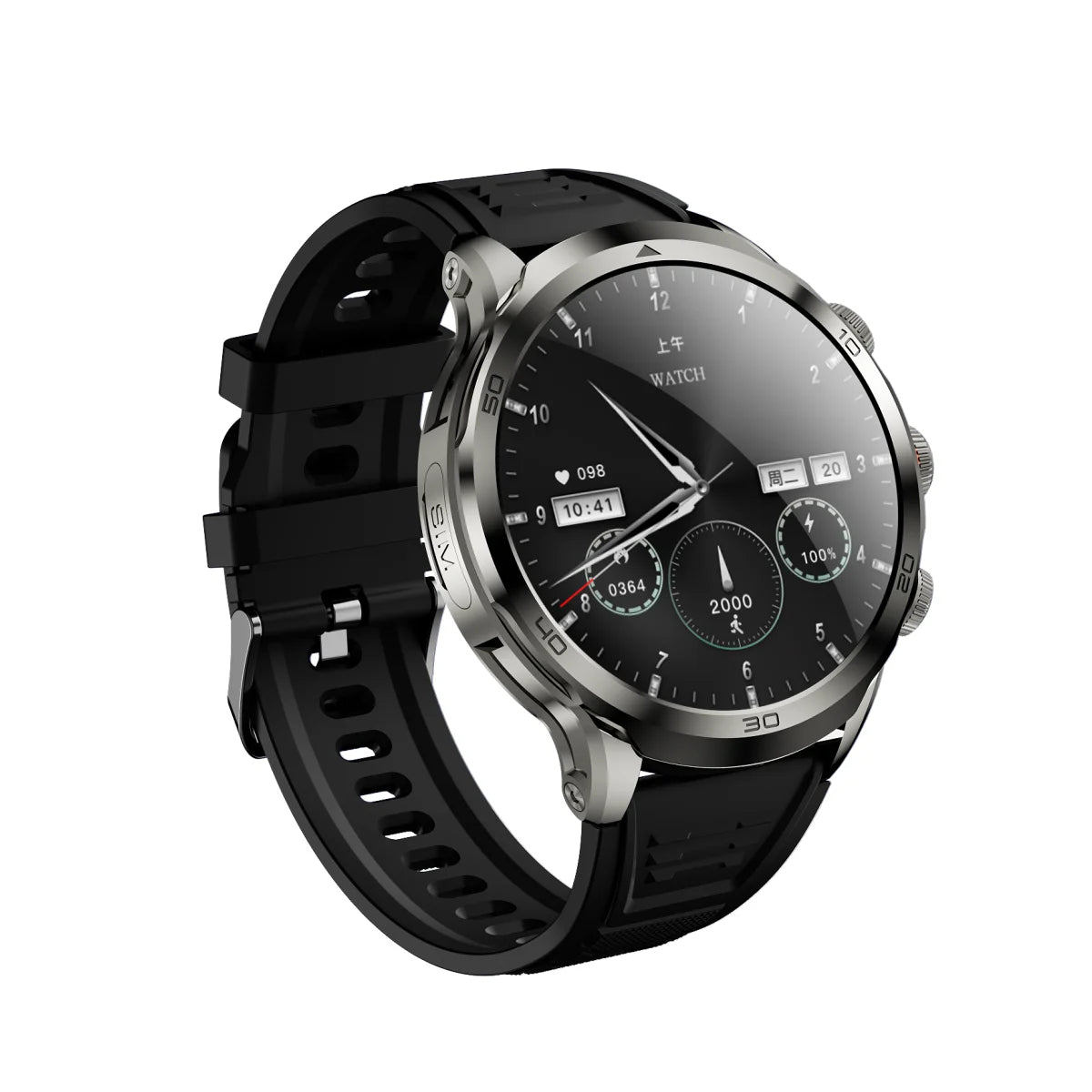 H99 Android Smart Watch 4G Network SIM Card 1.95'' AMOLED 750*750 Pull Out 180° 9MP Rotating Camera APP Download Smartwatch Men