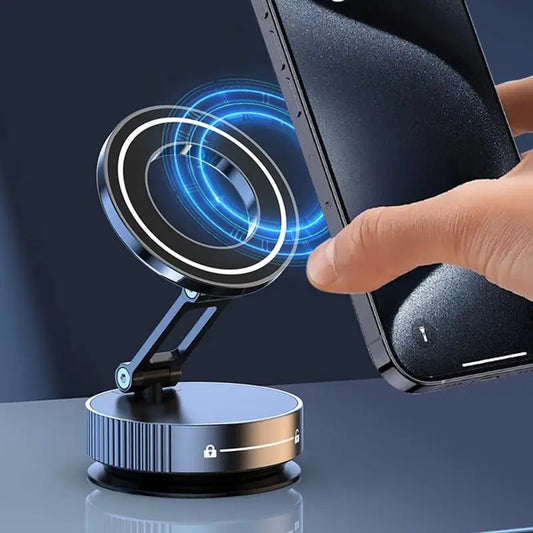 Vacuum Magnetic Phone Holder Rotating Suction Cup Phone Mount Angle Adjustable Smartphone Support Automobile Accessories