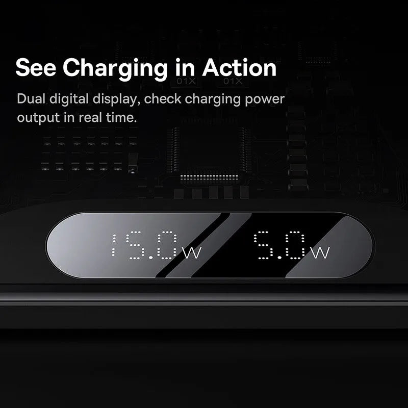 Baseus 20W Dual Wireless Chargers for iPhone 15 14 Airpod Pro Fast Qi Wireless Charger for Samsung Xiaomi 12 Pro Charging Pad