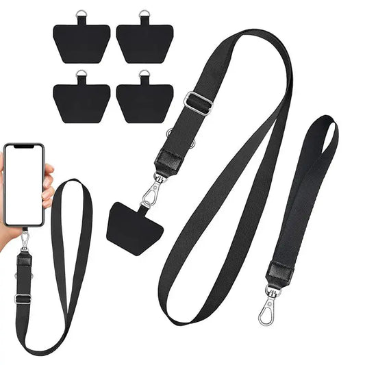 Mobile Phone Lanyard Adjustable Neck Anti-loss Neck Strap Phone Lanyards With 4 Cushions Suitable For All Smartphones