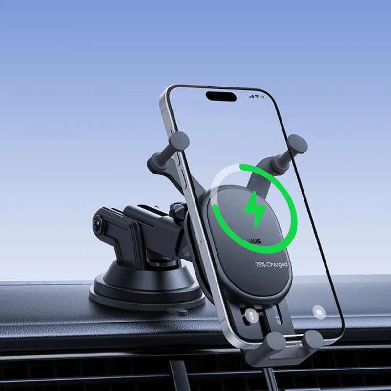 Baseus Wireless Charger Car Phone Holder for Xiaomi Samsung Huawei 15W Car Phone Stand Mount Holder