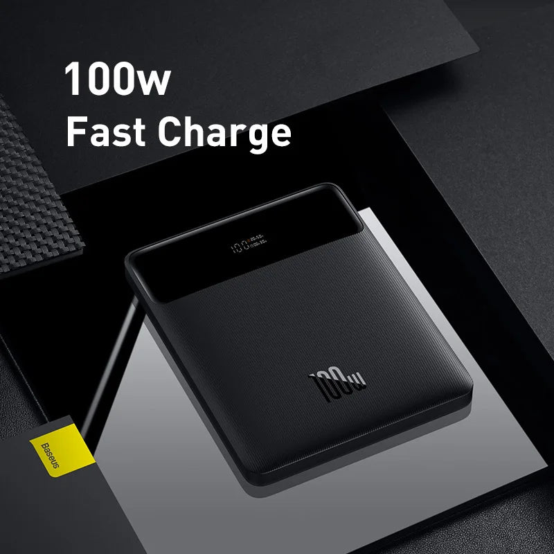 Baseus 100W Power Bank 20000mAh Type C PD Fast Charging Powerbank Portable External Battery USB Quick Charge For Macbook Laptop