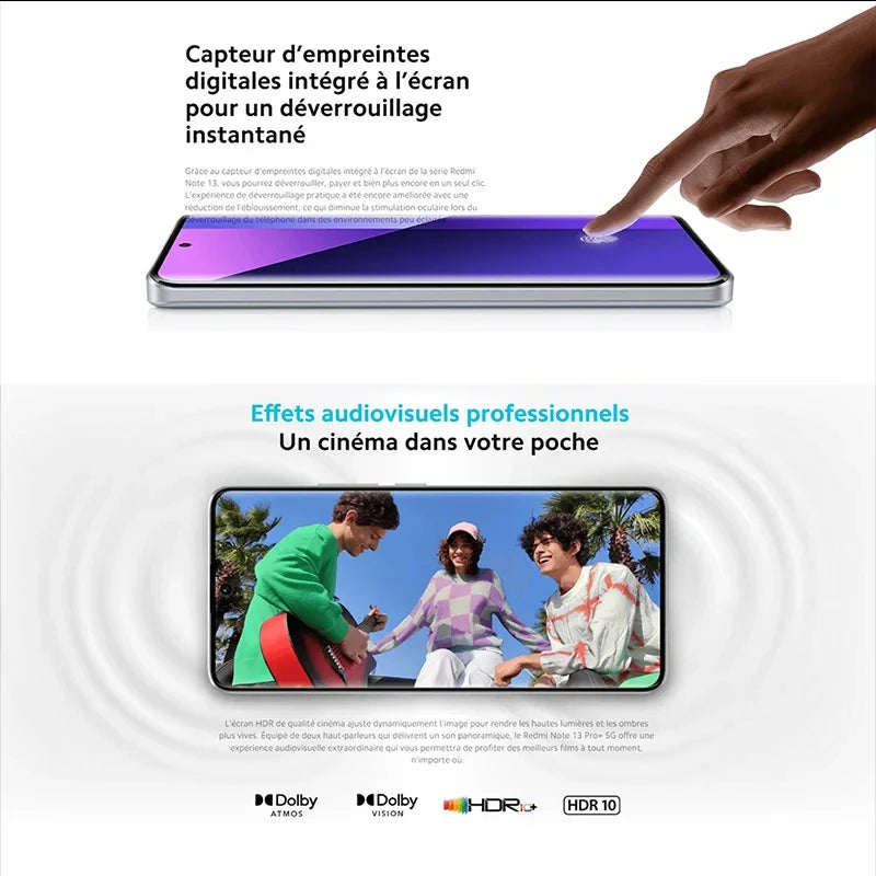 Global Version Xiaomi Redmi Note 13 Pro Plus 5G Smartphone 120W Hyper Charge MTK Dimensity 7200-Ultra 200MP Camera NFC