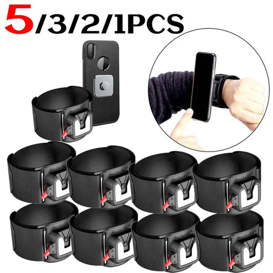 5/1PCS Wristband Phone Holder 360 Rotatable Universal Sports Wristband for Smartphones Running Armband for Hiking Biking Runing