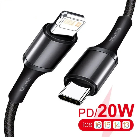 20W PD USB Type C Cable for iPhone 14 13 12 Pro Max Fast Charging Charger for MacBook iPad Pro Type-C USBC Data Wire Cord