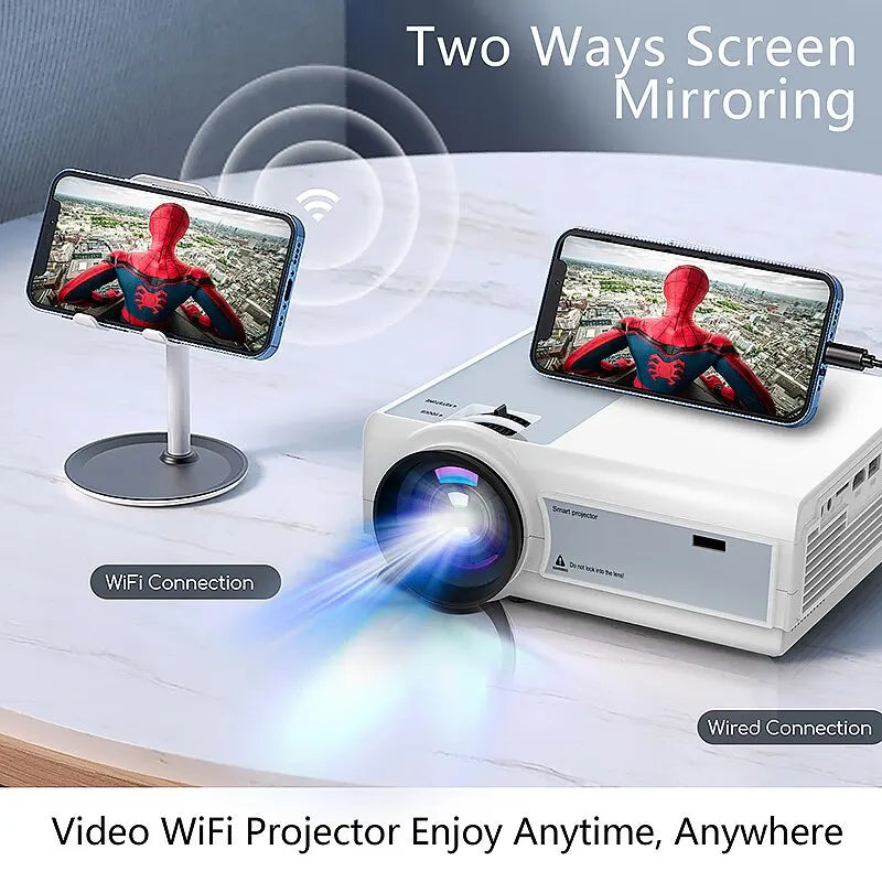 Global TFlag L36P Projector Full Hd 1080P 4K Wifi Mini LED Portable Projetor 2.4G 5G For Smartphone Video Home Office Camping