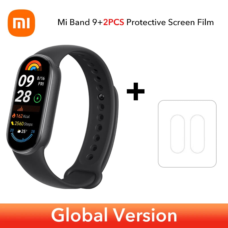 Global Version Xiaomi Smart Band 9 1.62'' AMOLED display Up to 21-day battery life* rate and SpO₂ monitoring* 150+ sports modes