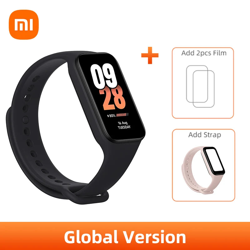 In stock Xiaomi Smart Band 8 active Global Version 1.47'' Advanced Sleep Fitness Tracking 50+Sport Modes 14Days Battery Bluetoot