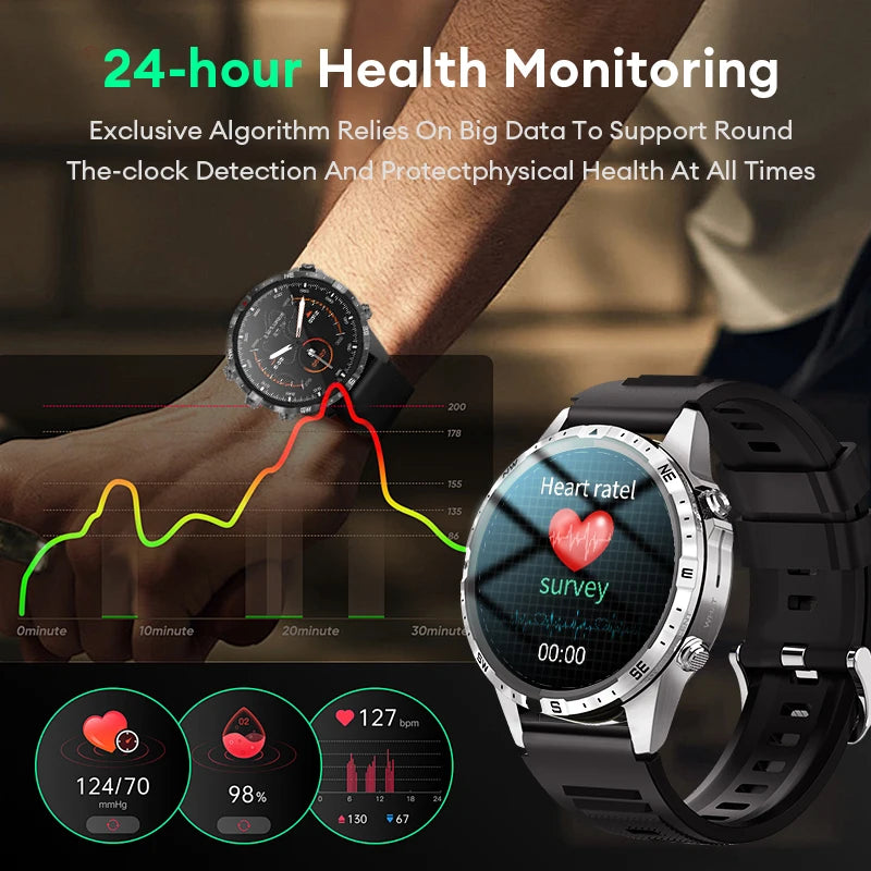 Aolon GT5pro Smart Watch Men 1.6 inch Full Screen HD Bluetooth Call 100+Sport Fitness Tracker Waterproof Smartwatch With compass
