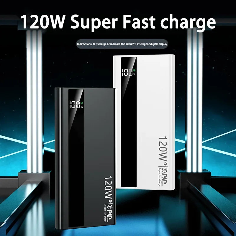 Xiaomi 120w Super Fast Charging Battery 200000mah Power Bank High Capacity Digital Display Power Bank For Iphone Samsung Gift