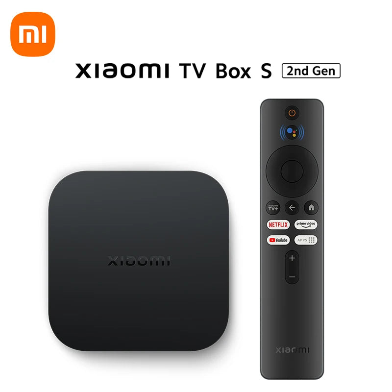 Global Version Xiaomi Mi TV Box S 2nd Gen 4K Ultra-HD Quad-core Processor Dolby Vision HDR10+ Google Assistant Smart TV Mi Box