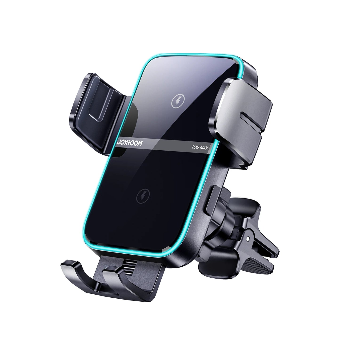 Joyroom 15W Dual Coil Car Phone Holder Automatic Fast Wireless Charger Phone Holder Car Mount For iPhone Foldable Galaxy