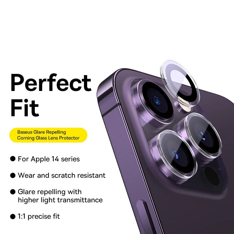 Baseus Camera Lens Protector Glass For iPhone 15 14 13 12 11 Pro Max Back Lens For iPhone 13 12 Mini Full Cover Protective Case