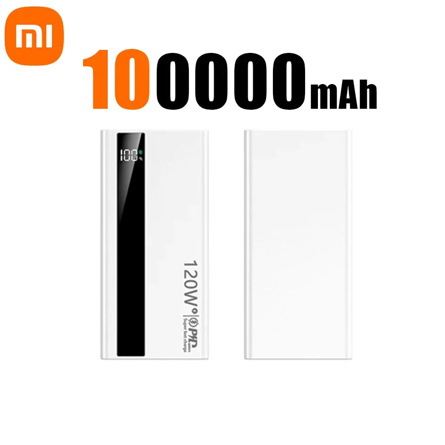 Xiaomi 120w Super Fast Charging Battery 200000mah Power Bank High Capacity Digital Display Power Bank For Iphone Samsung Gift