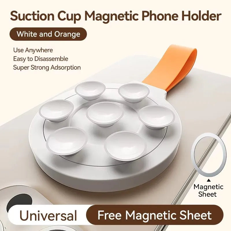 Joyroom Magnetic Suction Cup Phone Mount Hands-Free Mirror Shower Silicone Suction Phone Case Stand Holder For iPhone 16 ProMax