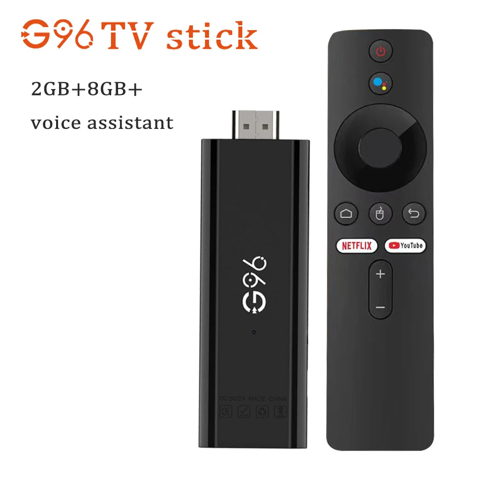 Android13.0 Mini 8K HDR10+ Smart TV Stick BT Voice Assistant AllwinnerH313 Quad Core Cortex A53 G96 ATV Media Player2GB16GB Q6