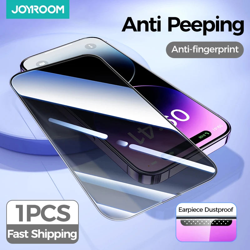 Joyroom Private Screen For iPhone 16 15 14 13  Pro Max Anti-Spy Tempered Glass For iPhone 16 14 Pro Max 12 Pro Protector Glass