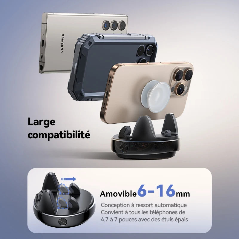 Joyroom Dashboard Car Phone Mount Holder One-Handed Operation Car Navigation Holder For 4.7-7'' Phones 360° Rotation JR-ZS330