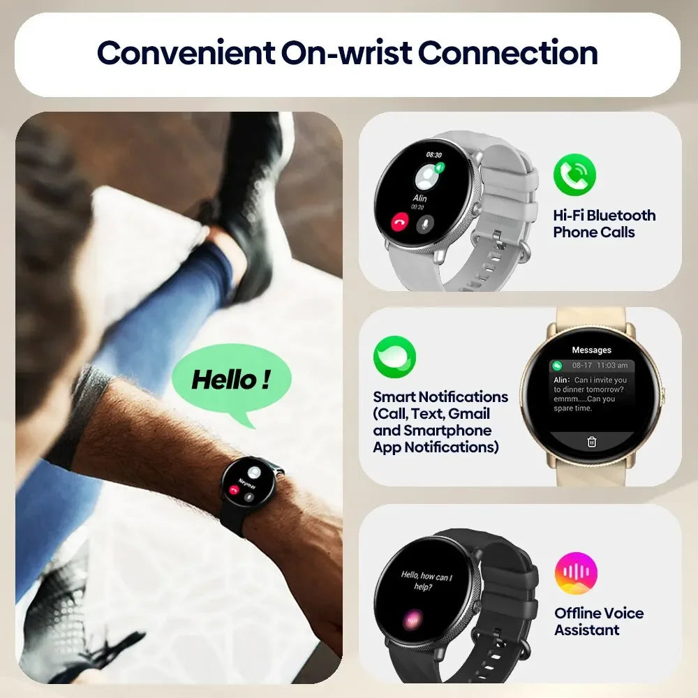 GTR 3 Pro Voice Calling Smart Watch  Display 316L Stainless Steel Fitness Smartwatch  Women