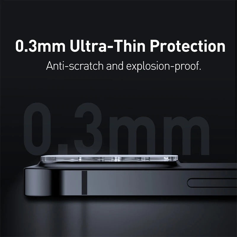 Baseus 2PCS Camera Lens Protector for iPhone 16 15 Pro Max 16 13 Plus Lens Tempered Glass For iPhone 12 Pro Max Protection Film