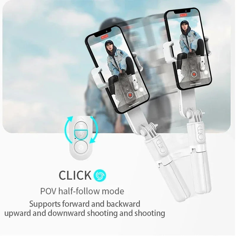 Handheld Selfie Stick Gimbal Stabilizer Holder Adjustable Fill Light Selfie Stand Bluetooth Phone For IPhone Samsung Xiaomi Pro