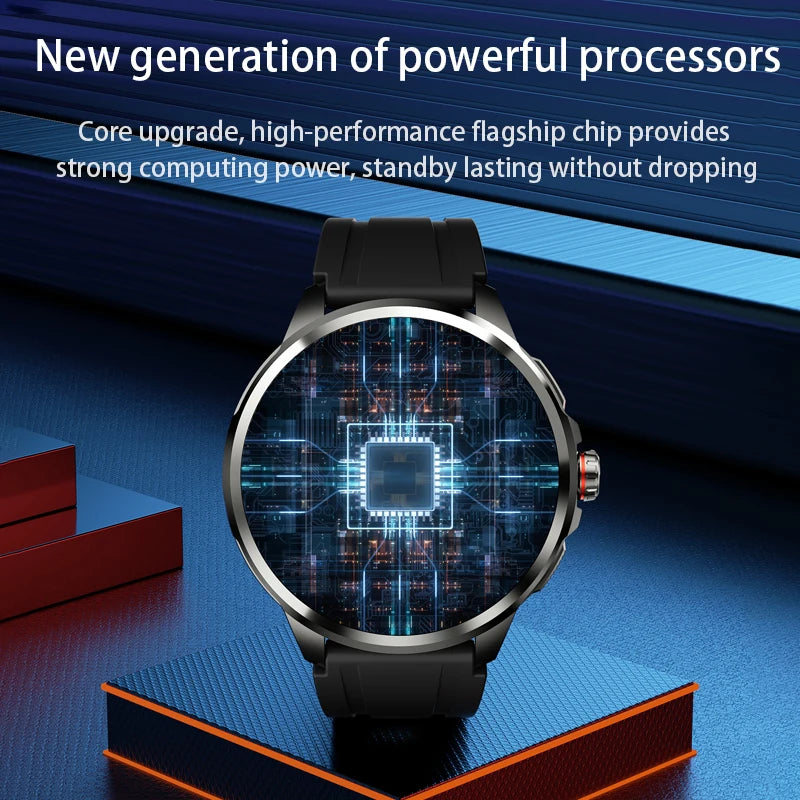 H99 Android Smart Watch 4G Network SIM Card 1.95'' AMOLED 750*750 Pull Out 180° 9MP Rotating Camera APP Download Smartwatch Men
